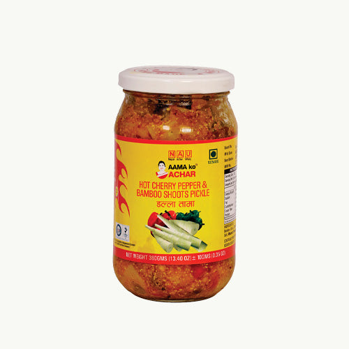 Aama Ko Achar Hot Cherry Pepper and Bamboo Shoots Pickle 380gm